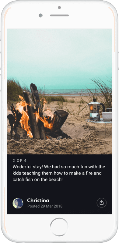 Screenshot of Anycamp app viewing photo screen